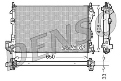 Радиатор, охлаждение двигателя DENSO DRM20087 для SAAB 9-3