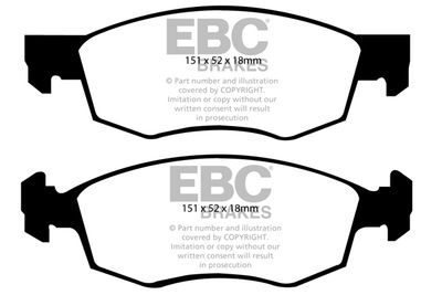 Комплект тормозных колодок, дисковый тормоз EBC Brakes DP1528 для FIAT DOBLO