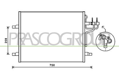 кондензатор, климатизация PRASCO FD802C001