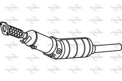 Filtr sadzy / filtr cząstek stałych, układ wydechowy FENNO P9887DPF