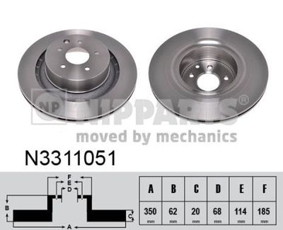 NIPPARTS N3311051 Тормозные диски  для INFINITI G (Инфинити Г)