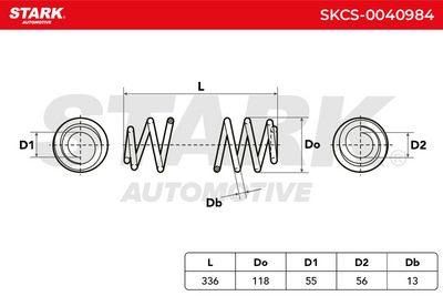 пружина за ходовата част STARK SKCS-0040984