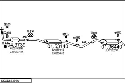 SISTEM DE ESAPAMENT MTS SKOD85369A005678