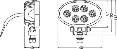 ARBEITSSCHEINWERFER ams-OSRAM LEDWL113WD 3
