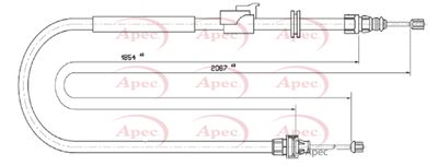 Cable Pull, parking brake APEC CAB1026