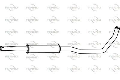 Средний глушитель выхлопных газов FENNO P2267 для SUZUKI SX4