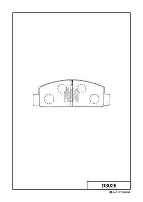 Комплект тормозных колодок, дисковый тормоз MK Kashiyama D3026 для MAZDA RX-7