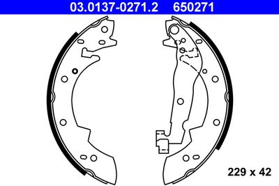 Комплект тормозных колодок ATE 03.0137-0271.2 для RENAULT ESPACE