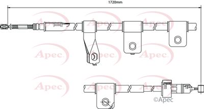 Cable Pull, parking brake APEC CAB1233