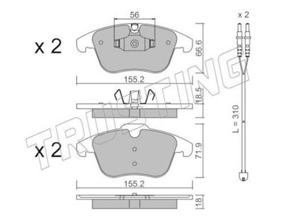 SET PLACUTE FRANA FRANA DISC TRUSTING 6915W