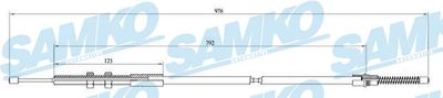 Тросик, cтояночный тормоз SAMKO C0737B для RENAULT SAFRANE