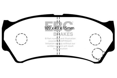 Комплект тормозных колодок, дисковый тормоз EBC Brakes DP1299 для SUZUKI ALTO
