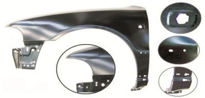 Voorspatbord Links (met indicatorgat) past: AUDI A4 B5 12.98-09.01