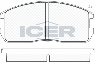 Комплект тормозных колодок, дисковый тормоз ICER 180497 для MITSUBISHI CORDIA