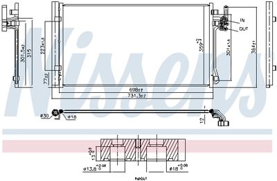 NISSENS 941286 Радиатор кондиционера  для JAGUAR E-PACE (Ягуар Е-паке)