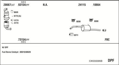 Układ wydechowy WALKER CIK033395B
