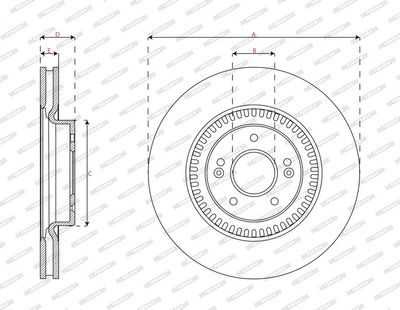 Remschijf set (2 stuks) Voor Links/Rechts past: KIA STINGER 2.0 06.17-12.23