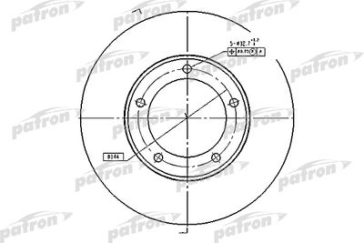 Тормозной диск PATRON PBD4506 для LEXUS LX