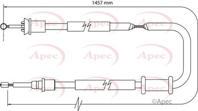 Cable Pull, parking brake APEC CAB1121