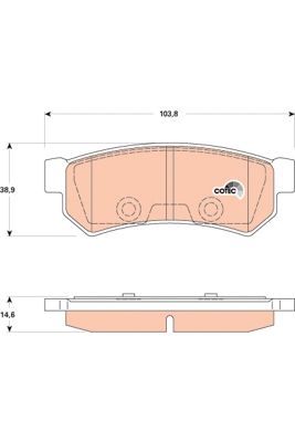 Комплект тормозных колодок, дисковый тормоз TRW GDB4178 для DAEWOO LACETTI