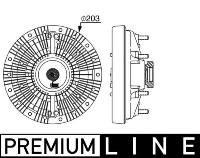 Koppeling, radiateurventilator - CFC250000P - MAHLE