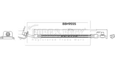 Тормозной шланг BORG & BECK BBH8955 для HYUNDAI i10