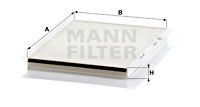 Фильтр, воздух во внутренном пространстве MANN-FILTER CU 2839 для HONDA ACCORD