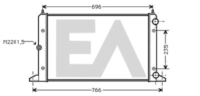 Радиатор, охлаждение двигателя EACLIMA 31R77094 для VW SHARAN