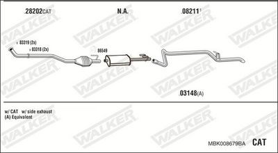 ABGASANLAGE WALKER MBK008679BA