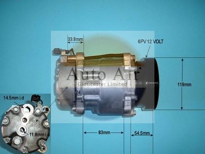 Compressor, air conditioning Auto Air Gloucester 14-1100P