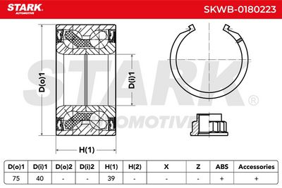 комплект колесен лагер STARK SKWB-0180223