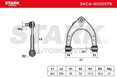 носач, окачване на колелата STARK SKCA-0050579