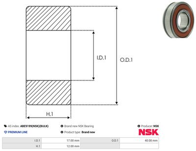 Ložisko AS-PL ABE9199(NSK)(BULK)