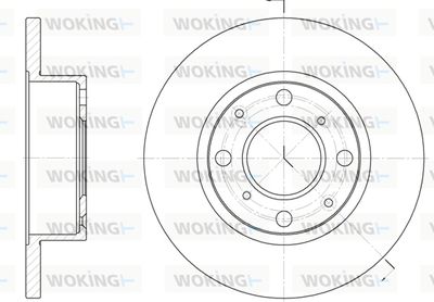 Тормозной диск WOKING D6041.00 для HONDA QUINTET