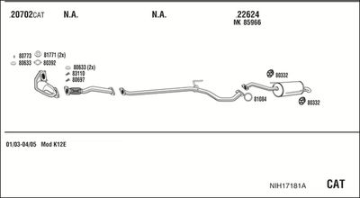 Układ wydechowy WALKER NIH17181A