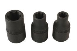 Laser Tools Ribe Socket Set 1/2"D 3pc