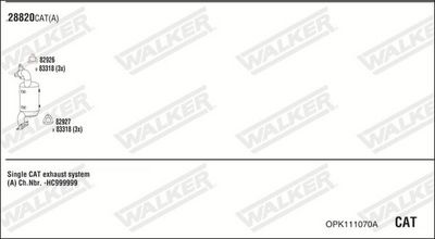 Изпускателна система WALKER OPK111070A