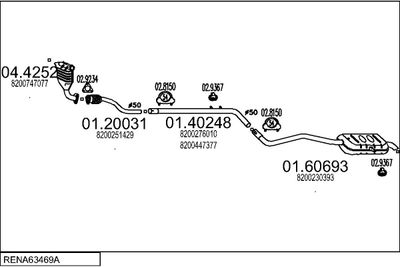 SISTEM DE ESAPAMENT MTS RENA63469A019039