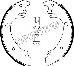 Комплект тормозных колодок TRUSTING 079.178 для TALBOT SOLARA