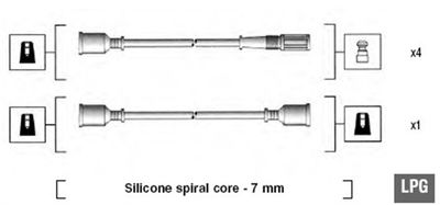 Комплект проводов зажигания MAGNETI MARELLI 941095580598 для LANCIA A