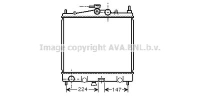Радиатор, охлаждение двигателя AVA QUALITY COOLING DN2210 для NISSAN MICRA