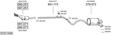 Układ wydechowy BOSAL SYS11049