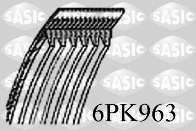 Pasek klinowy wielorowkowy SASIC 6PK963 produkt