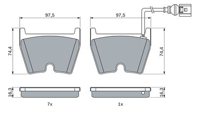 Brake Pad Set, disc brake 0 986 424 613