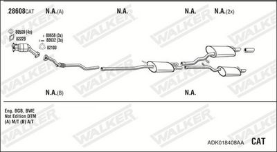 SISTEM DE ESAPAMENT WALKER ADK018408AA