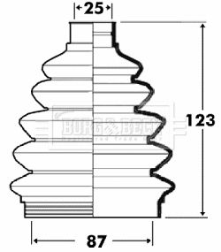 Bellow, drive shaft Borg & Beck BCB6105