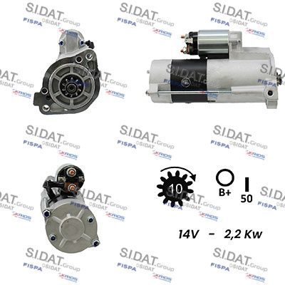 Стартер SIDAT S12MH0041A2 для MITSUBISHI PAJERO