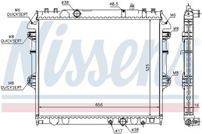 Radiator, engine cooling 64681