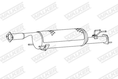 Filtr sadzy / filtr cząstek stałych, układ wydechowy WALKER 20010BJ91B