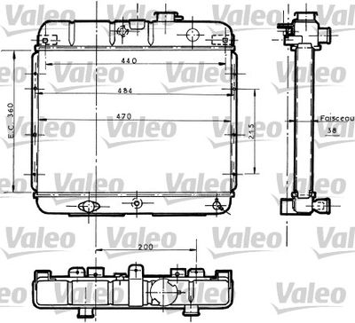 VALEO 730061 Радіатор охолодження двигуна для PEUGEOT (Пежо)